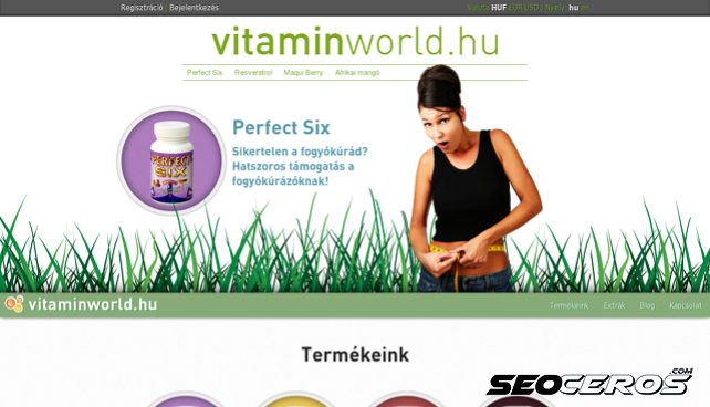 vitaminworld.hu desktop förhandsvisning