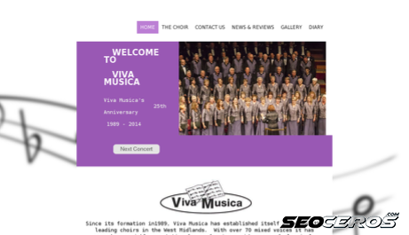 viva-musica.co.uk desktop náhled obrázku