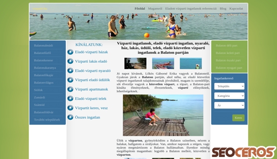 vizparti.hu desktop obraz podglądowy