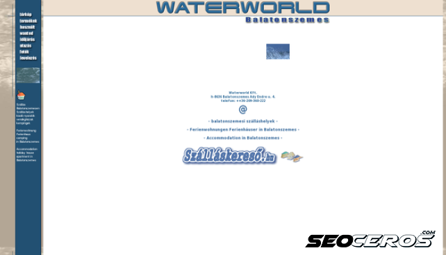 waterworld.hu desktop förhandsvisning