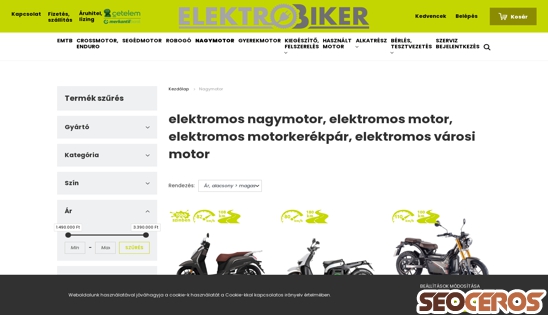 webaruhaz.elektrobiker.hu/elektromos-nagymotor desktop előnézeti kép