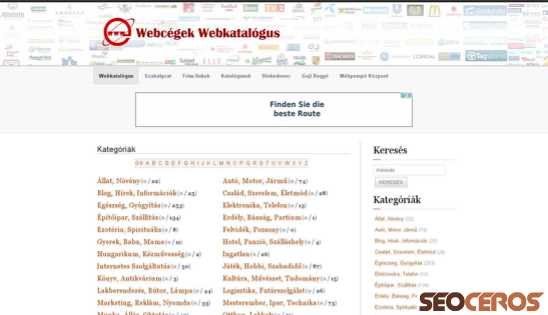webcegek.hu desktop előnézeti kép