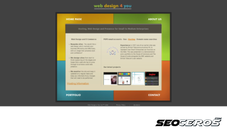 webdesign4you.co.uk desktop förhandsvisning