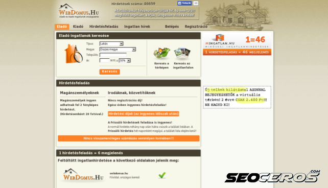 webdomus.hu desktop förhandsvisning