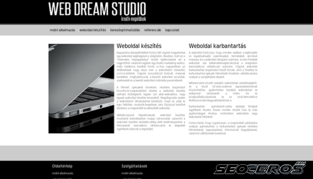 webdreamstudio.hu desktop előnézeti kép