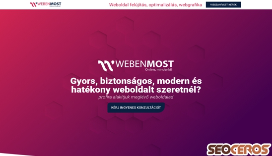 webenmost.hu desktop förhandsvisning