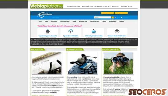 weblaplabor.hu desktop obraz podglądowy
