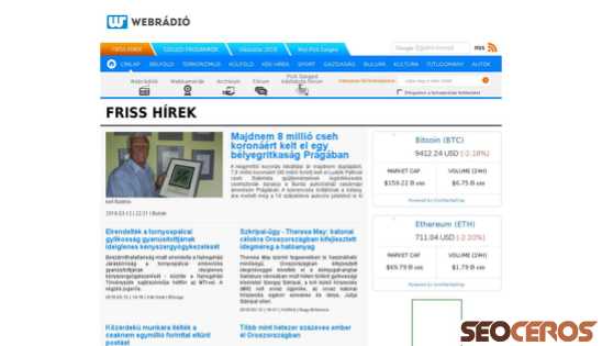 webradio.hu desktop náhľad obrázku