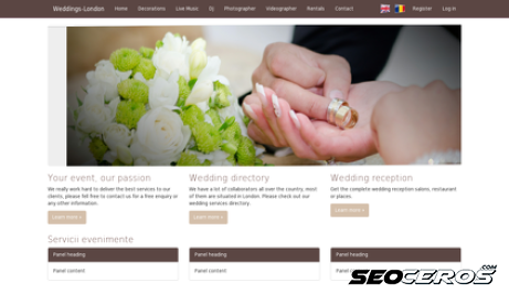 weddings-london.co.uk desktop náhľad obrázku
