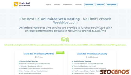 weekhost.com/unlimited-web-hosting desktop förhandsvisning