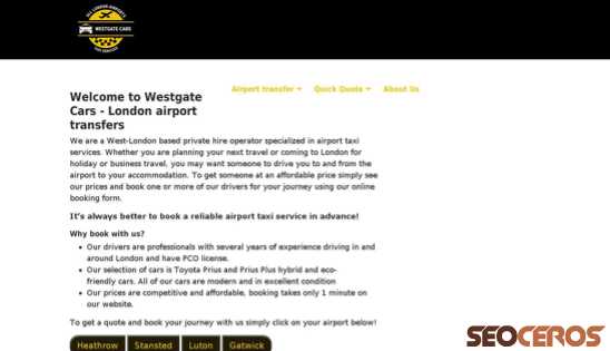 westgatecars.co.uk desktop előnézeti kép