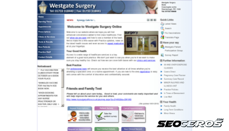 westgatesurgery.co.uk desktop preview