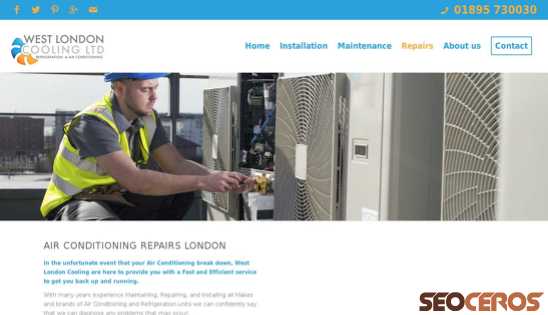 westlondoncooling.co.uk/air-conditioning-repairs desktop náhled obrázku