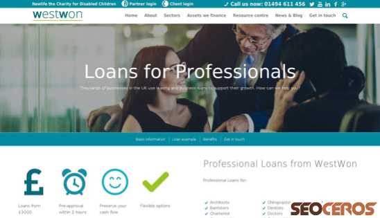 westwon.co.uk/business-loans-and-leasing/professions-loans desktop preview