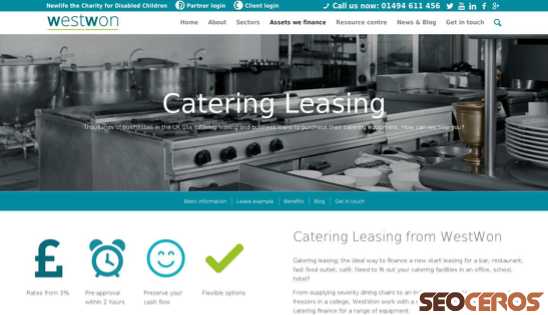 westwon.co.uk/catering-leasing desktop náhled obrázku