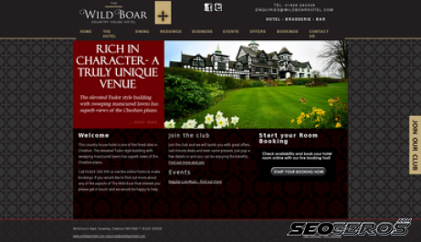 wildboarhotel.co.uk desktop vista previa