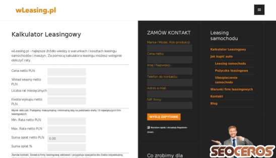 wleasing.pl desktop förhandsvisning