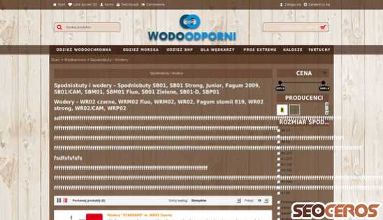 wodoodporni.pl/wodoodporne-wedkarstwo/wodoodporne-wedkarstwo-spodniobuty-wodery desktop náhled obrázku