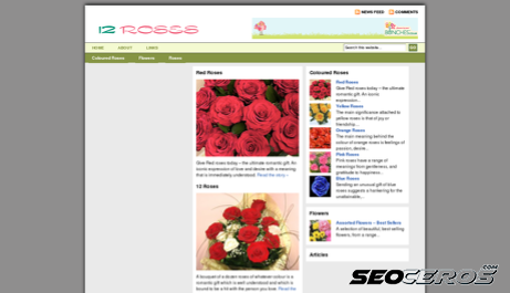 12roses.co.uk desktop náhled obrázku