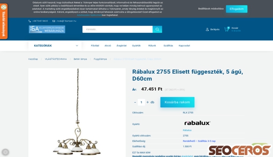 16amper.hu/rabalux-2755-elisett-fuggesztek-5-agu-d60cm-16671 desktop náhľad obrázku