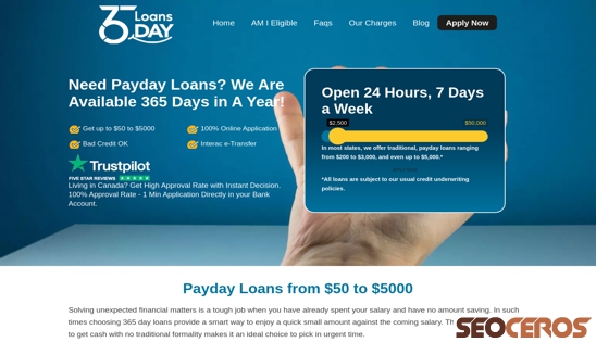 365dayloans.ca desktop náhled obrázku