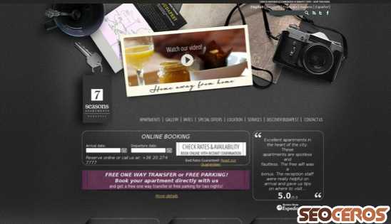 7seasonsapartments.com desktop náhľad obrázku