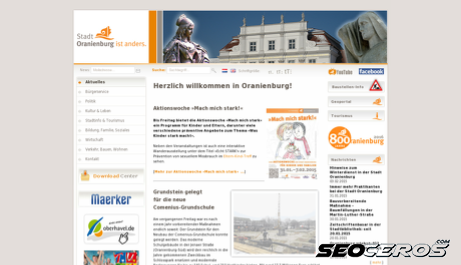 Oranienburg.de desktop előnézeti kép