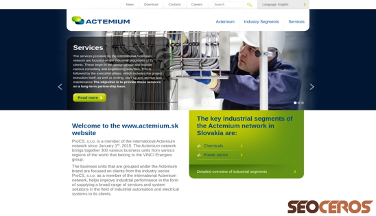 actemium.sk desktop előnézeti kép