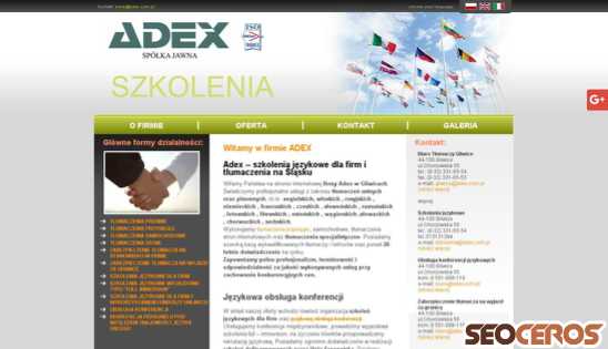 adex.com.pl desktop Vorschau