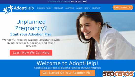 adopthelp.com desktop előnézeti kép