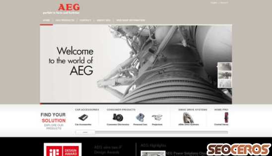 aeg.com desktop előnézeti kép