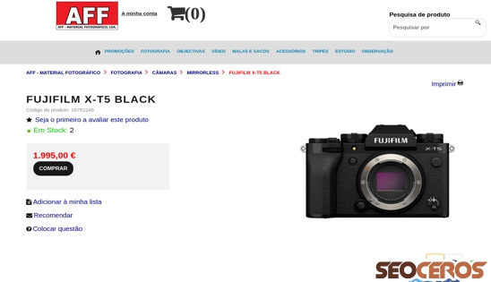 affloja.com/FUJIFILM-X-T5-BLACK desktop náhľad obrázku