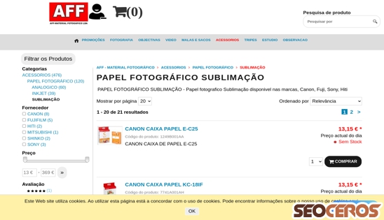 affloja.com/PAPEL-FOTOGRAFICO/SUBLIMACAO desktop náhled obrázku