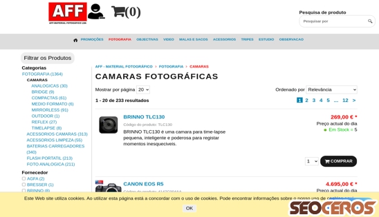 affloja.com/camaras-fotograficas desktop förhandsvisning