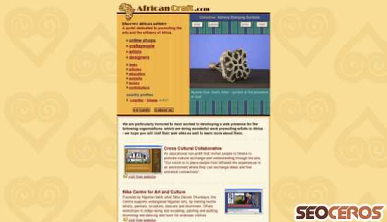 africancrafts.com desktop előnézeti kép