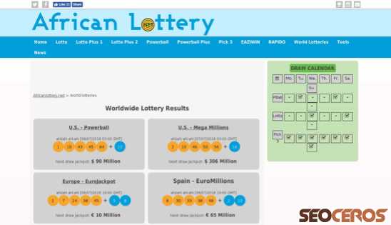 africanlottery.net/world-lotteries desktop Vorschau