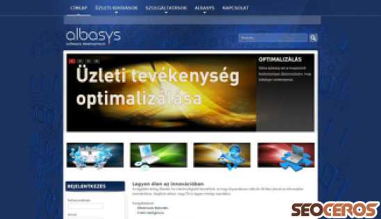 albasys.hu desktop förhandsvisning