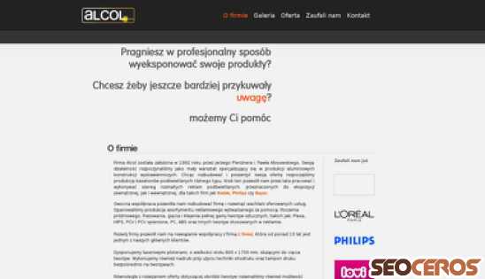 alcol.pl desktop förhandsvisning