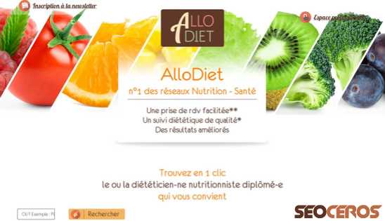 allo-diet.com desktop förhandsvisning