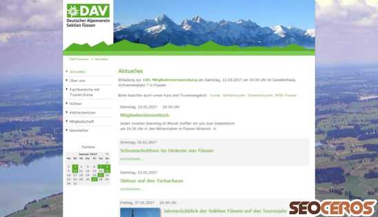 alpenverein-fuessen.de desktop preview