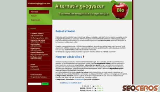 alternativgyogyszer.info desktop Vista previa
