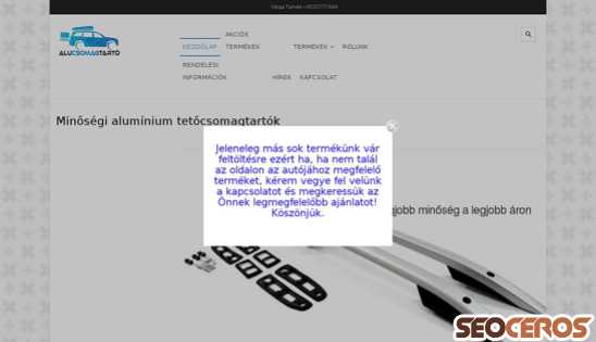 alucsomagtarto.hu desktop náhľad obrázku