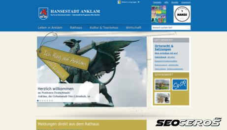 anklam.de desktop előnézeti kép