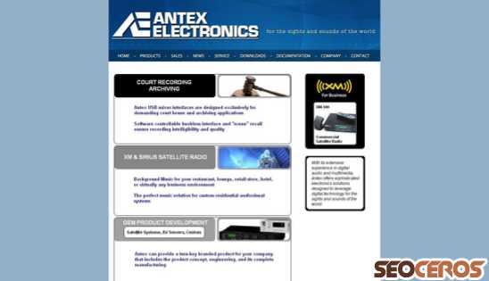 antex.com desktop Vorschau