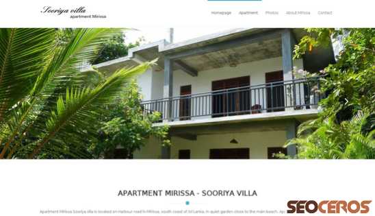 apartment-mirissa.com desktop náhled obrázku