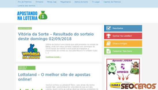 apostandonaloteria.com.br desktop preview