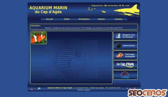 aquarium-agde.com desktop Vista previa