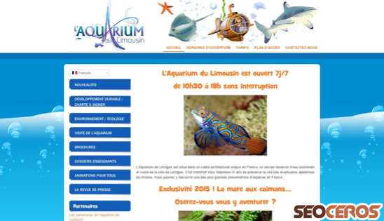 aquariumdulimousin.com desktop preview
