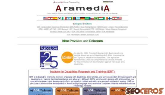 aramedia.com desktop Vista previa