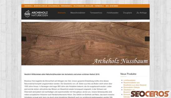 archeholz.de desktop obraz podglądowy